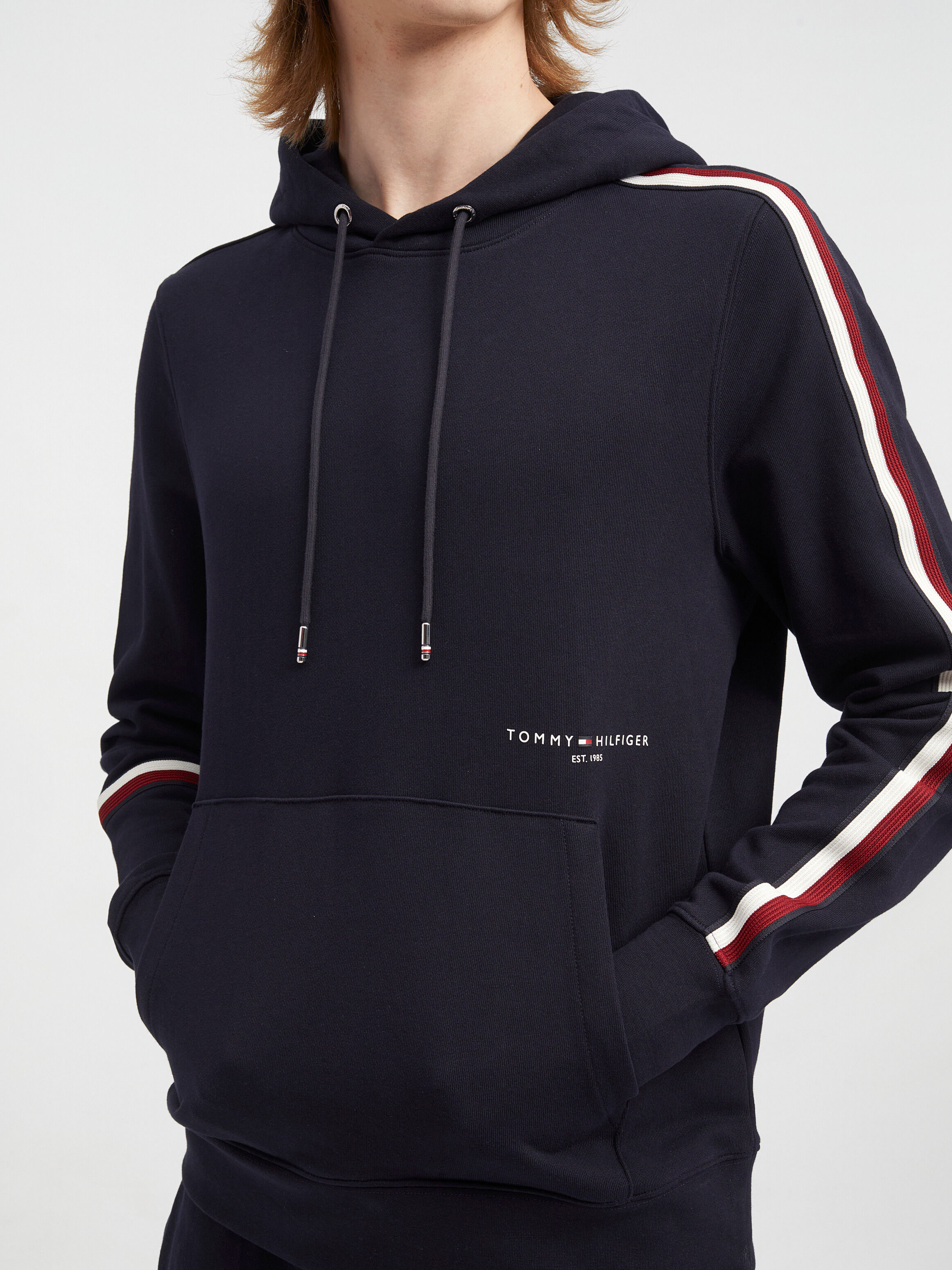 Tommy hilfiger best sale global stripe hoodie