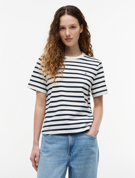Boxy Interlock Knit T-Shirt