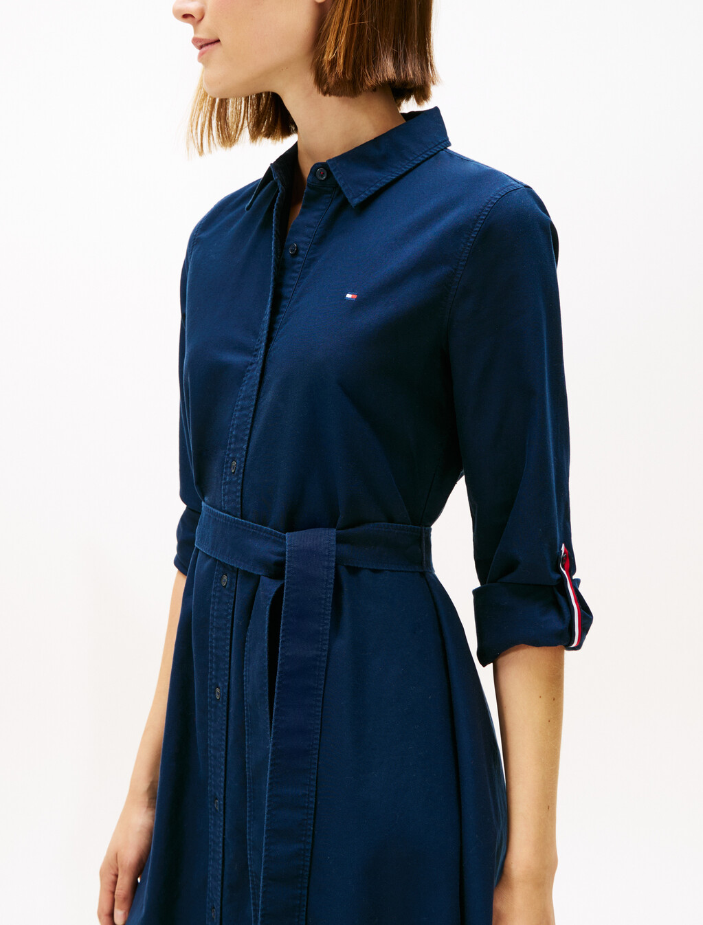 Asia Fit Oxford Dress, Dark Night Navy, hi-res