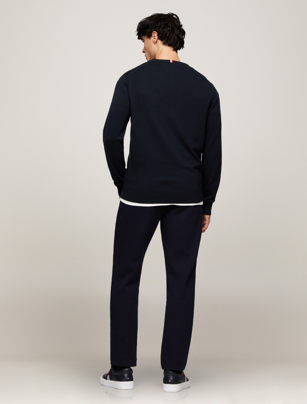 Cotton Silk Crewneck Sweater, Desert Sky, hi-res