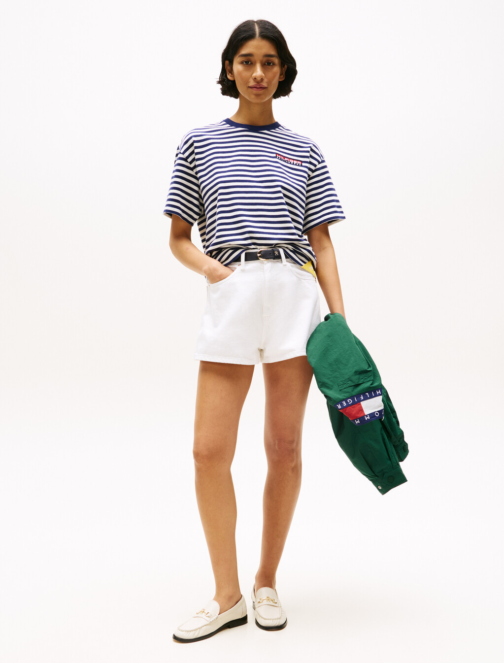 Hilfiger Sailing Breton Stripe Relaxed T-Shirt, Yale Navy Stripe, hi-res