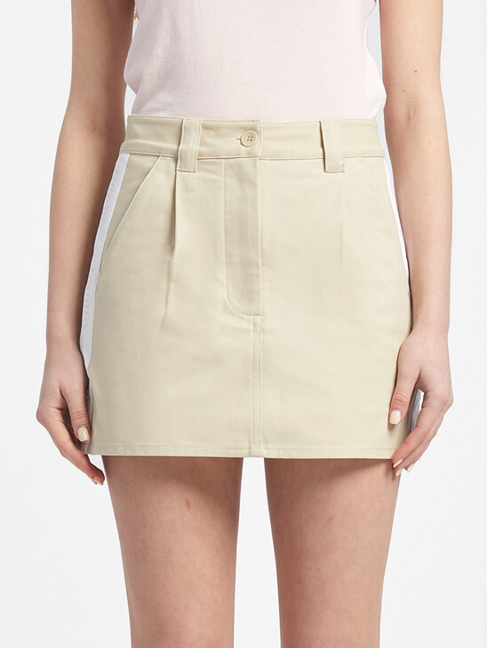 Twill Cotton Woven Mini Skirt