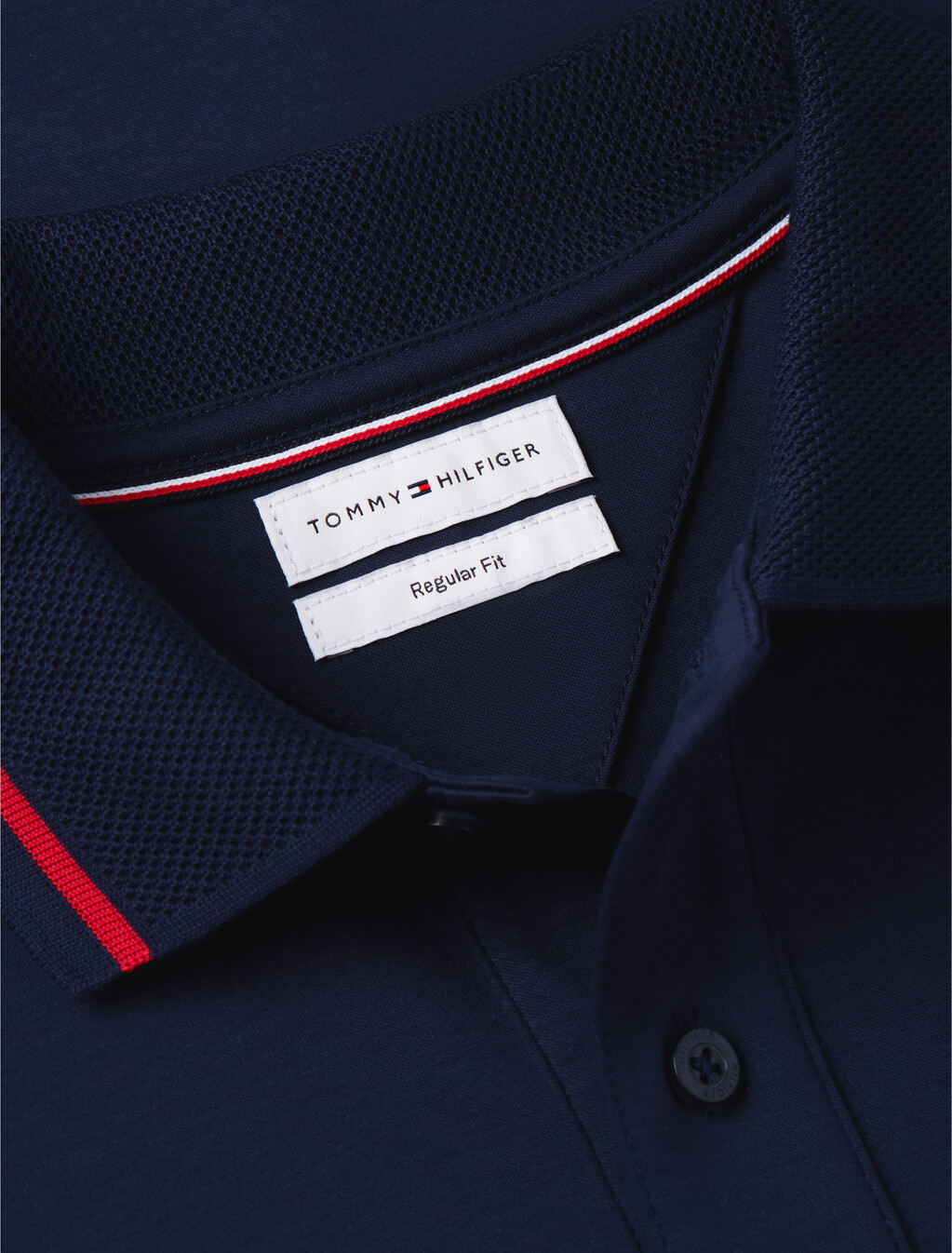 Regular Fit Tipped Polo Shirt, Carbon Navy, hi-res