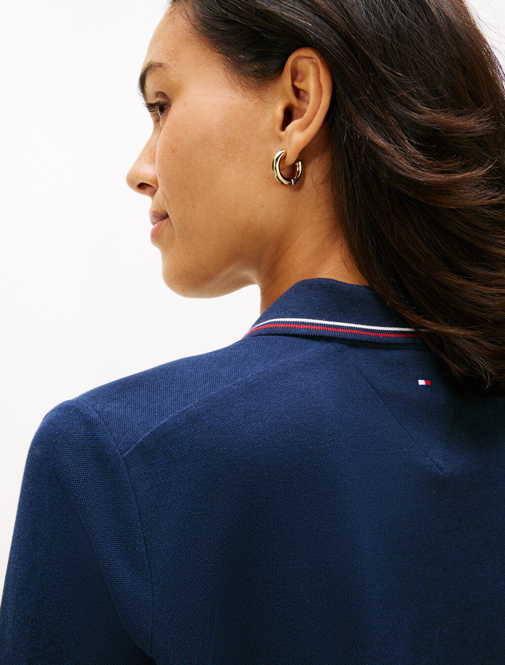 標準版型珠地拉鍊Polo 衫, Dark Night Navy, hi-res