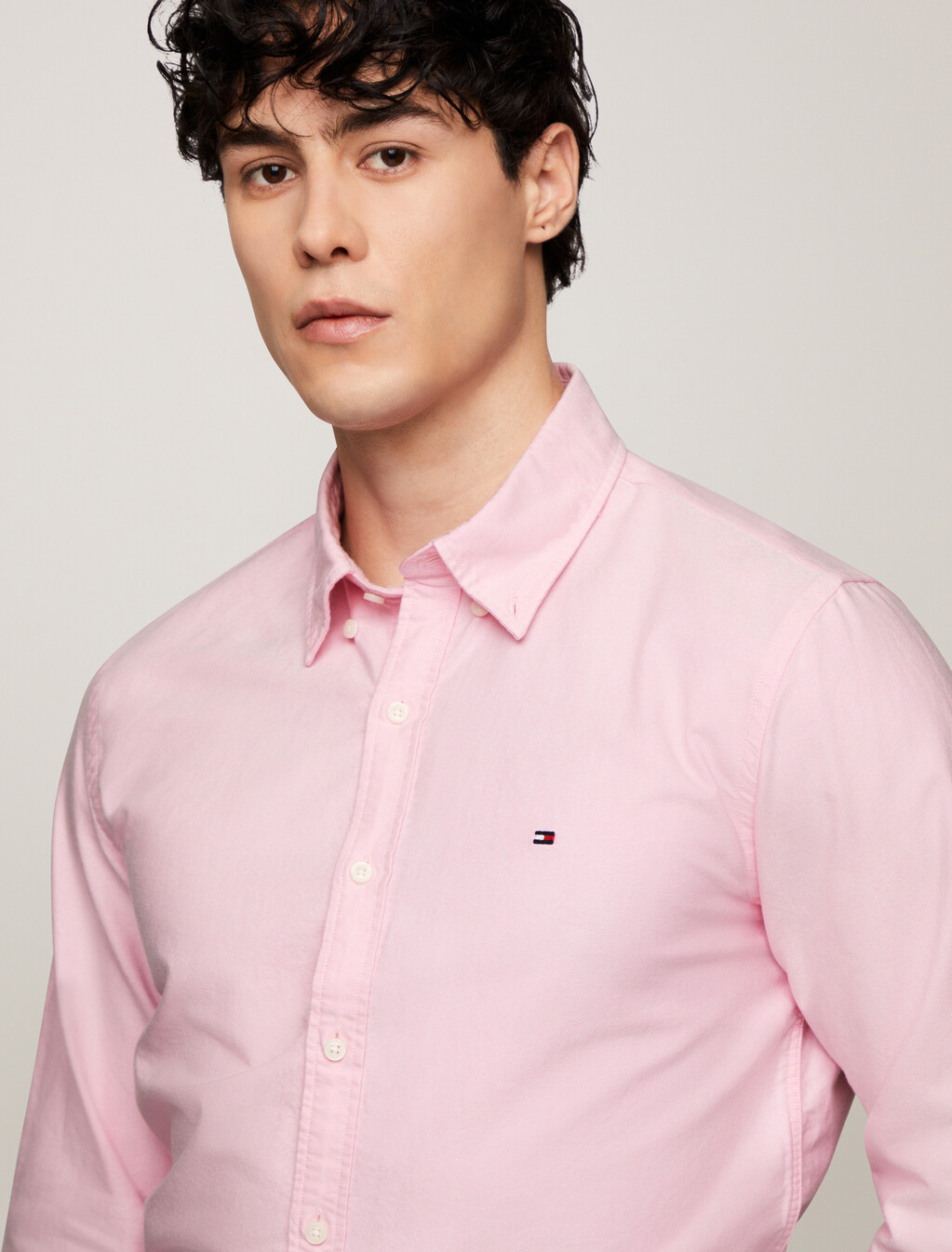 Organic Cotton Oxford Shirt, Classic Pink, hi-res