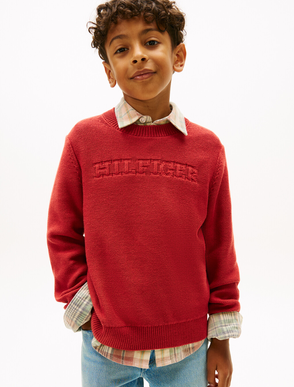 Monotype 印花圓領毛衣, Terracotta Red, hi-res