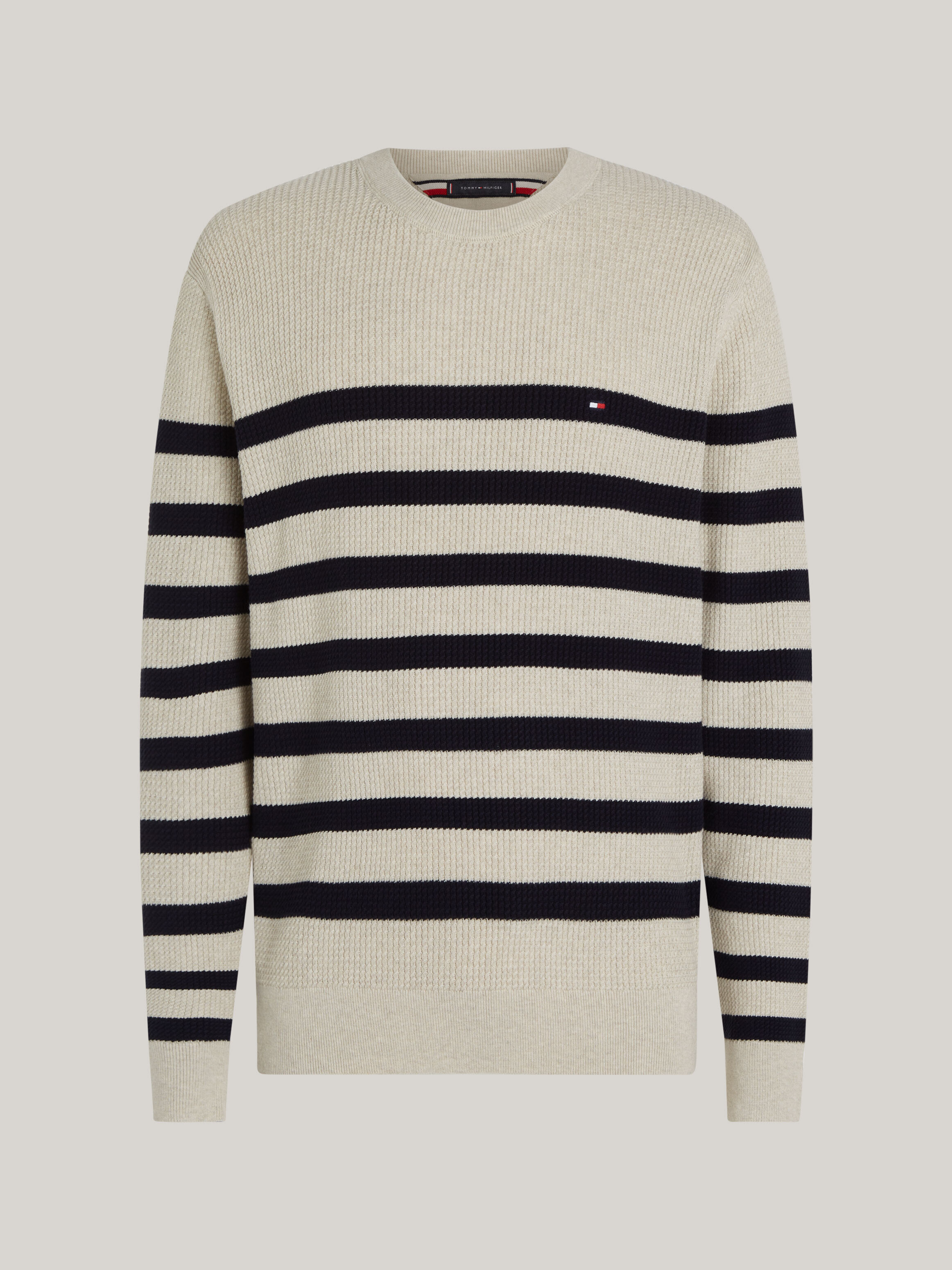Textured Knit Crew Neck Jumper blue Tommy Hilfiger Hong Kong