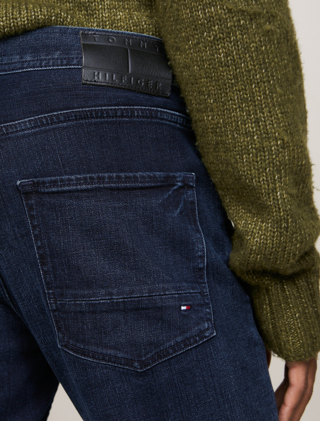 Denton Fitted Straight Jeans, Meek Blue Black, hi-res