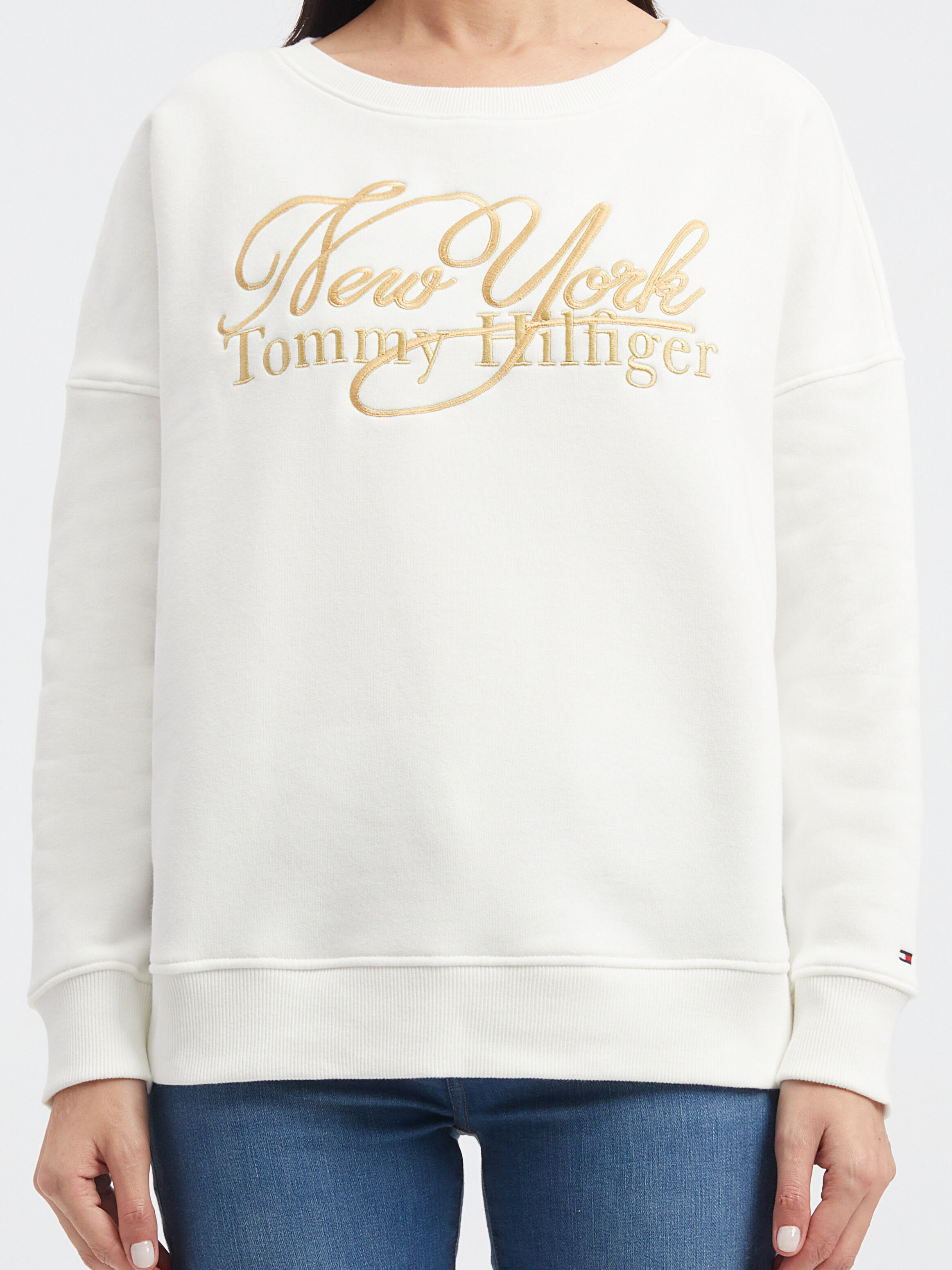 Metallic Embroidery Relaxed Sweatshirt