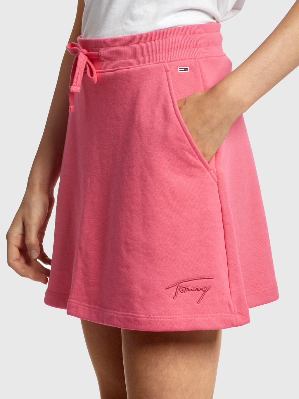 Signature Sweat Skirt, Pink Alert, hi-res