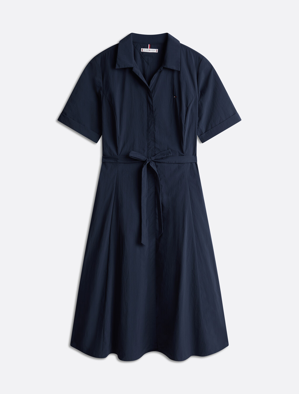 Asia Fit Nylon Shirt Dress, Dark Night Navy, hi-res