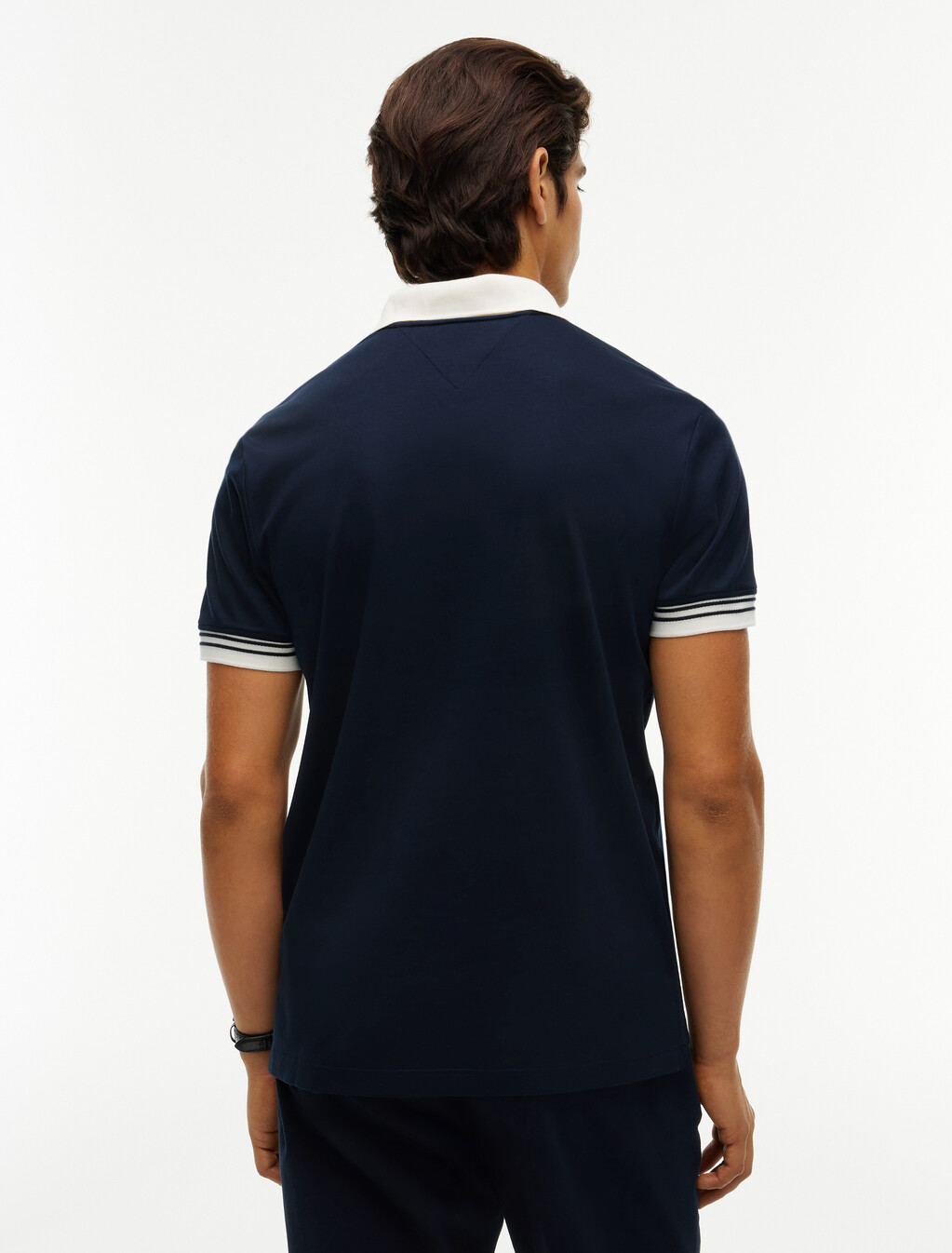 Regular Fit Interlock Contrast Polo Shirt, Navy Blue, hi-res
