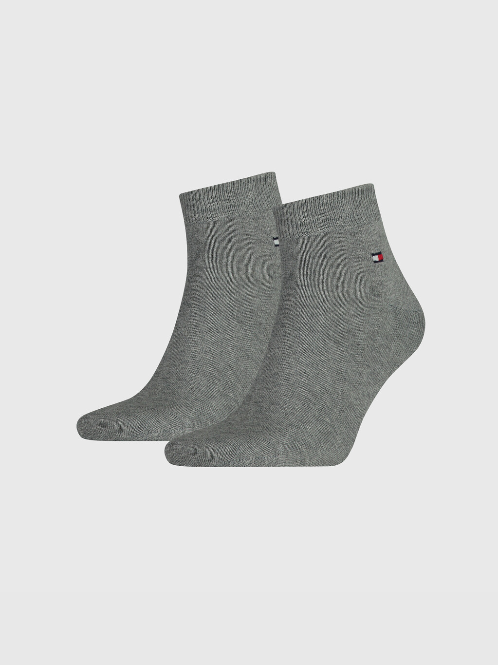 2-Pack Quarter Socks, middle grey melange, hi-res