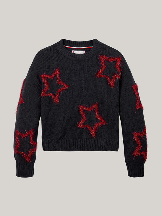 Metallic Star Boxy Jumper