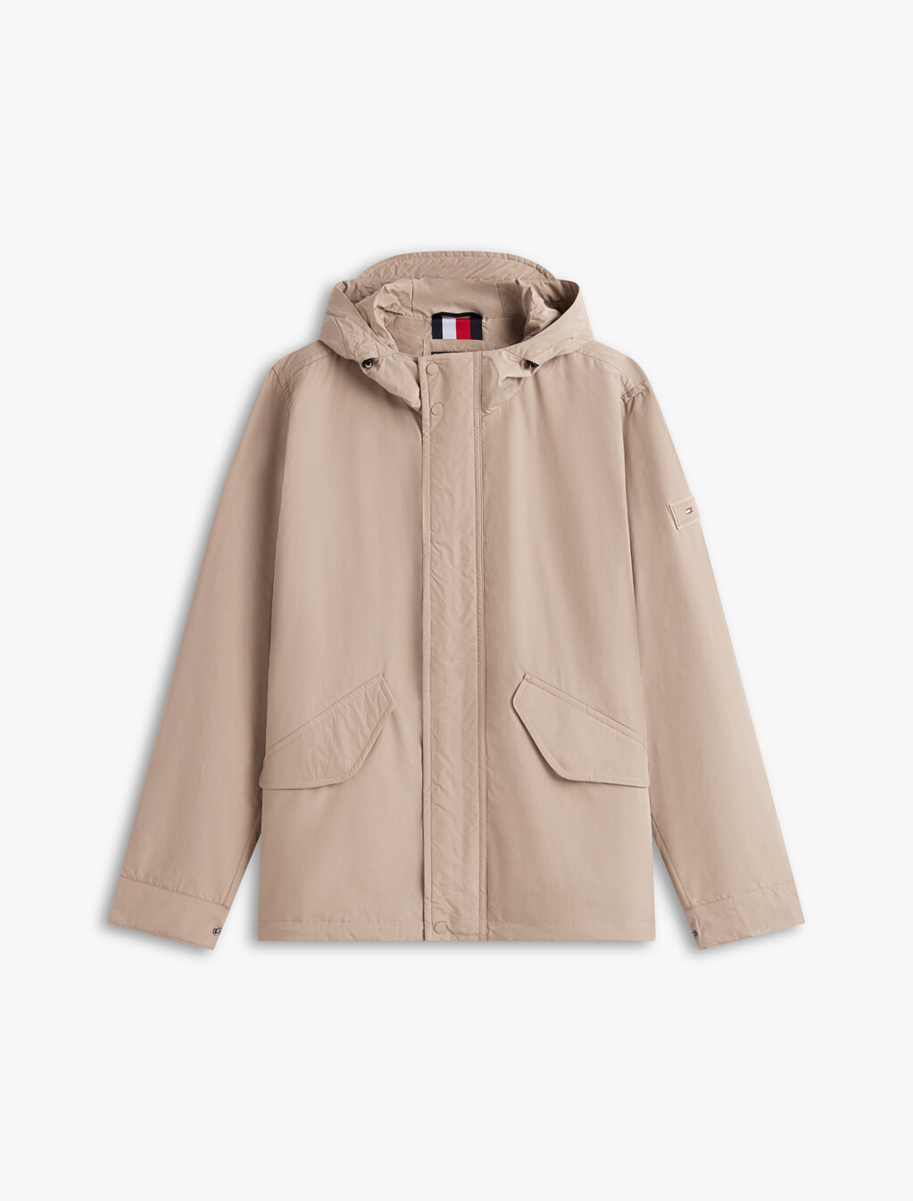 印花圖案平紋長袖 T 恤, Coastal Taupe, hi-res