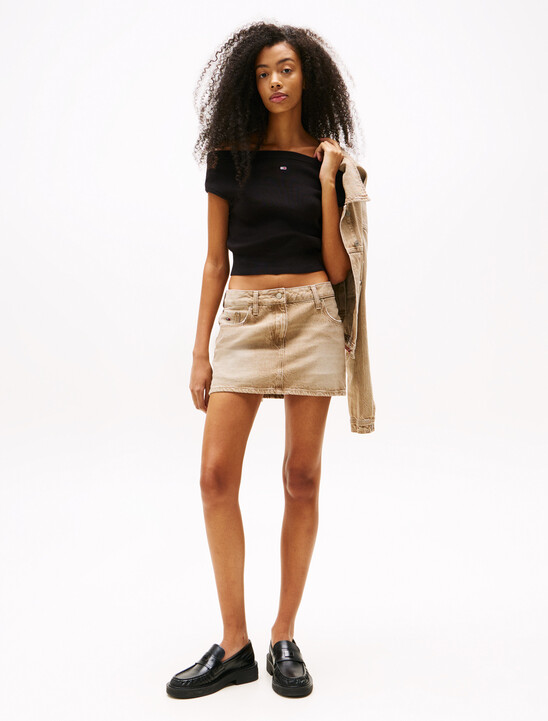 Off-The-Shoulder Cap Sleeve Jumper