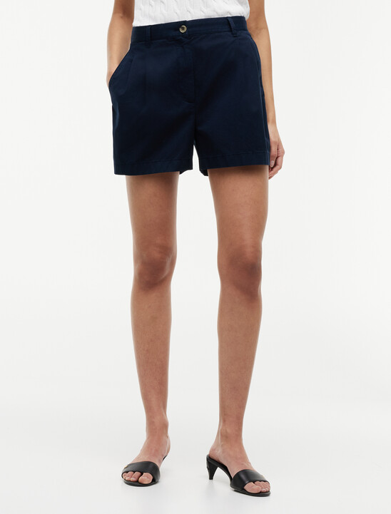 Washed Flared Chino Shorts