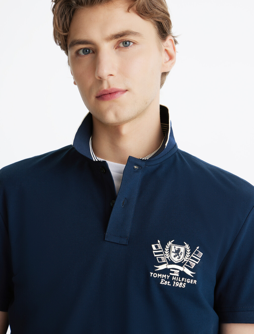 Hilfiger 標誌 Polo 衫, Night Sky, hi-res