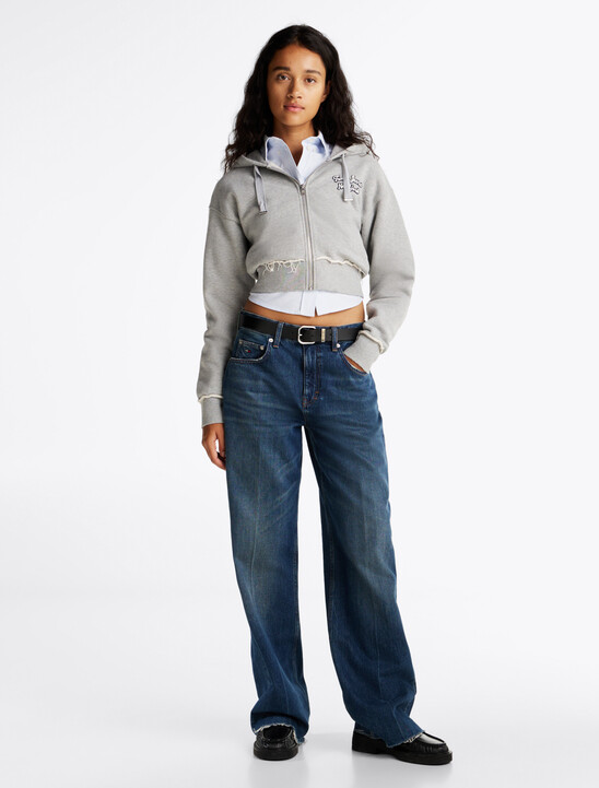 Back Logo Zip-Thru Sweatshirt