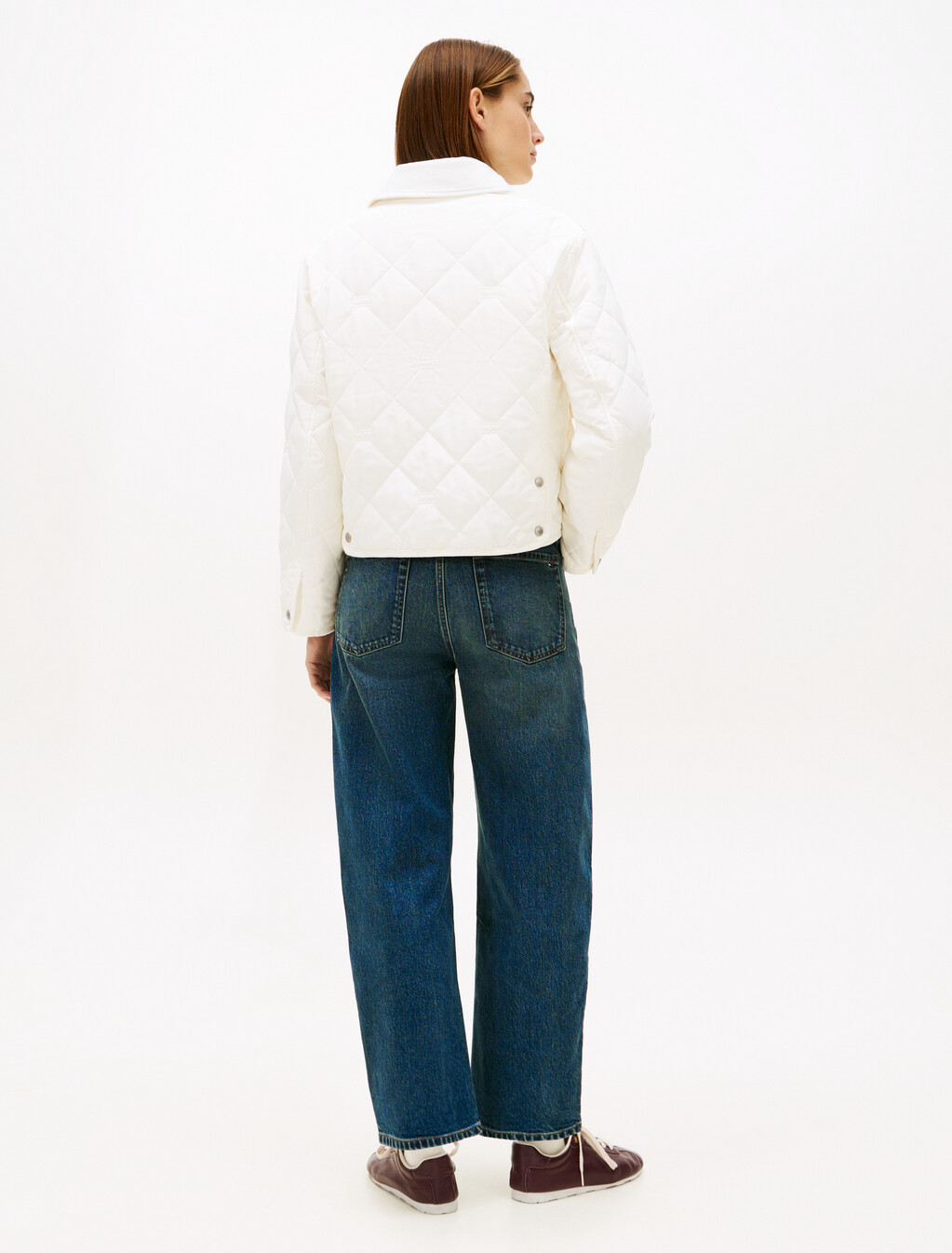 Padded Flag Quilted Water Repellent Jacket, Ivory Silk, hi-res