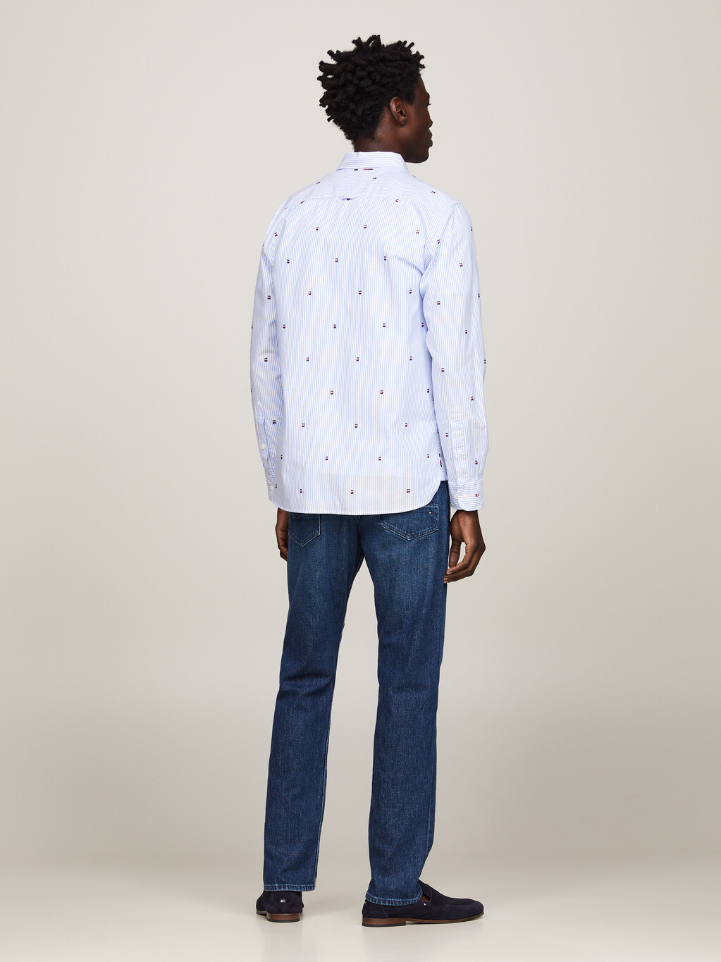 條紋常規版型襯衫, Blue Spell / Optic White / Multi, hi-res