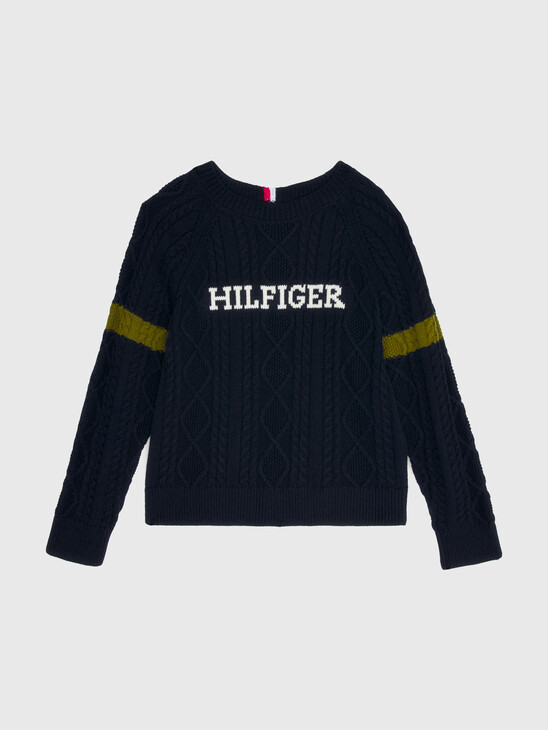 Hilfiger Monotype Cable Knit Archive Jumper