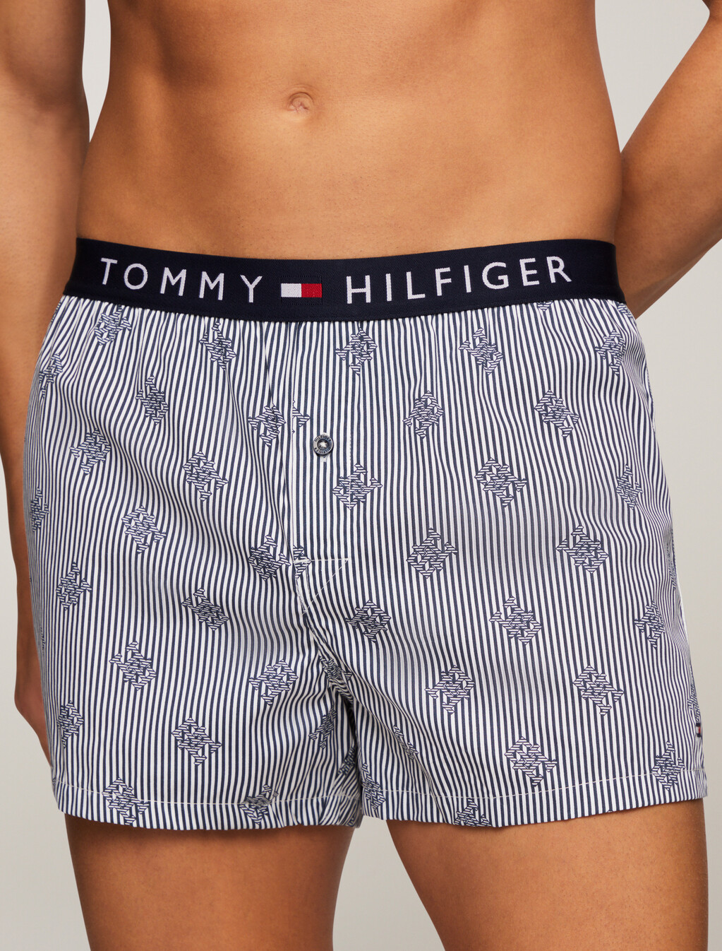 Woven Print Boxer Shorts, Monogram Ithaca, hi-res