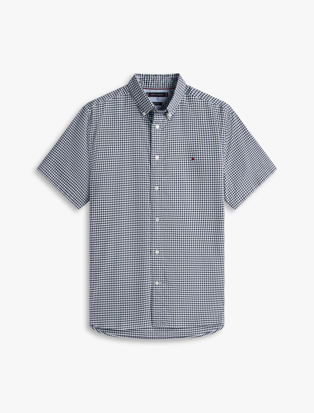 Asia Fit Oxford Gingham Short Sleeve Shirt, Desert Sky, hi-res