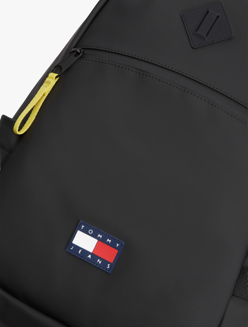 Rubberised Logo Double Zip Backpack, Black, hi-res