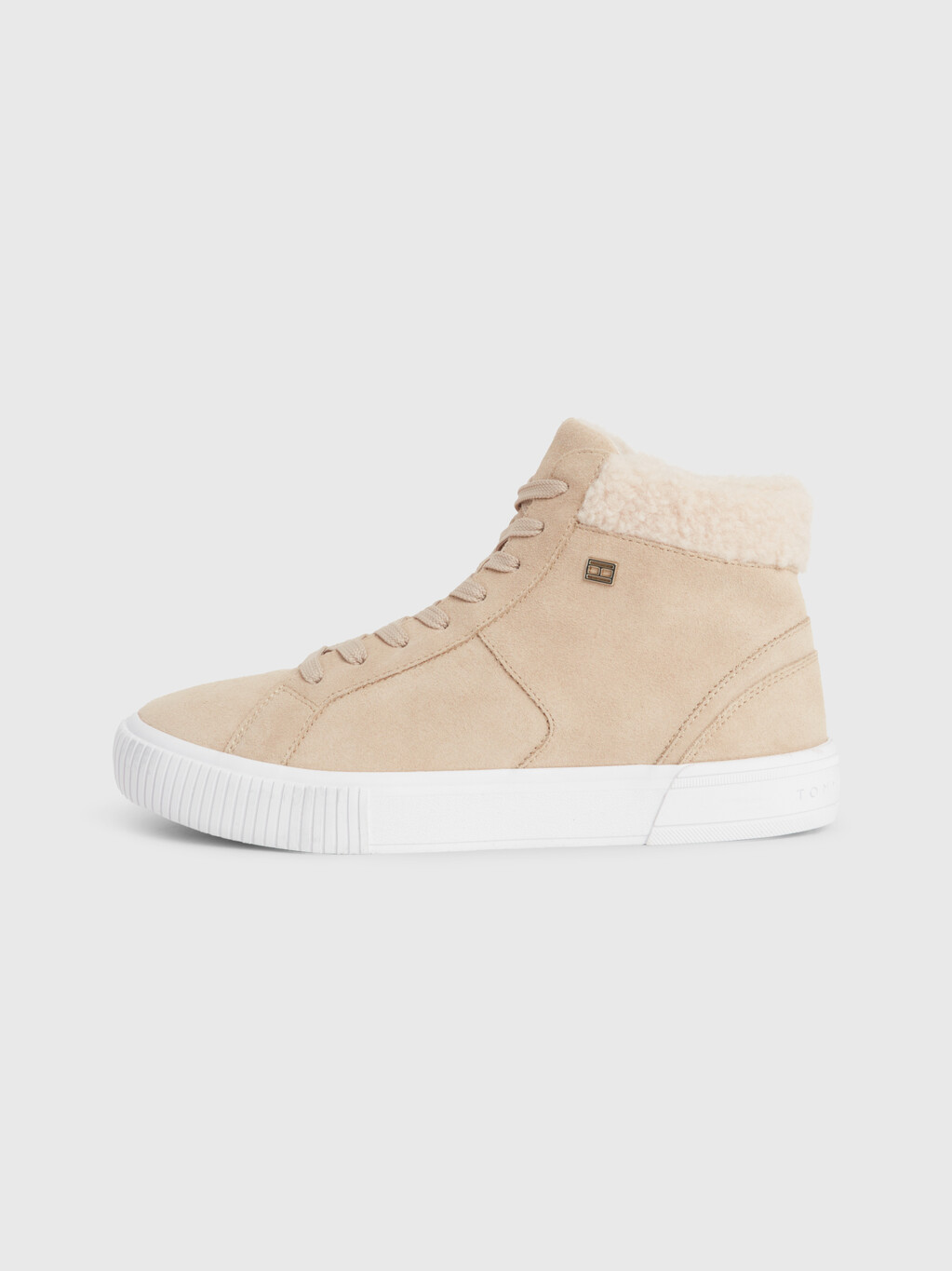 Suede High-Top Trainers, Merino, hi-res