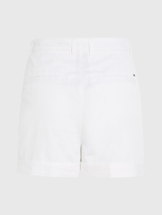 Pleated Relaxed Twill Shorts