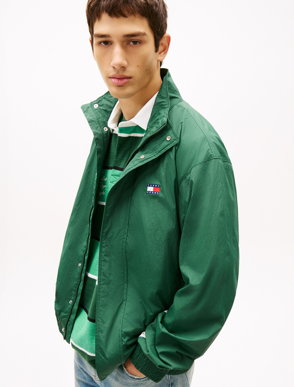 Flag Badge Back Logo Water Repellent Jacket, Shadow Pine, hi-res