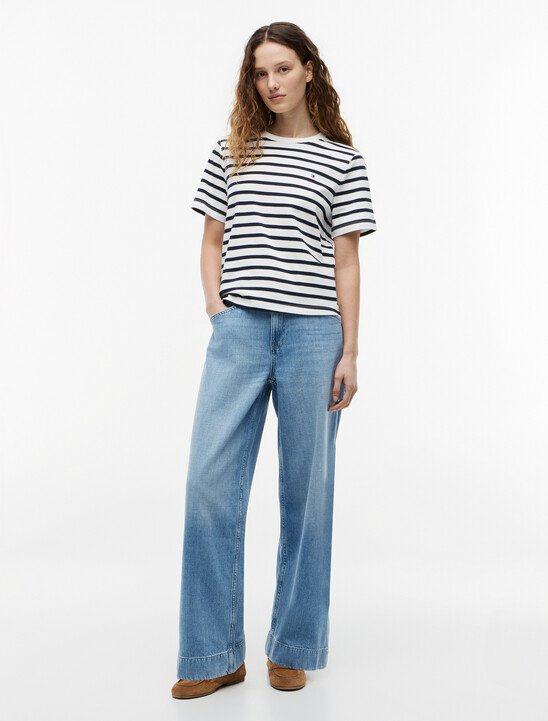 Boxy Interlock Knit T-Shirt