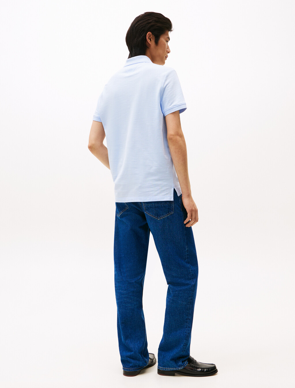 Cotton Linen Terry Polo, Sweet Blue, hi-res