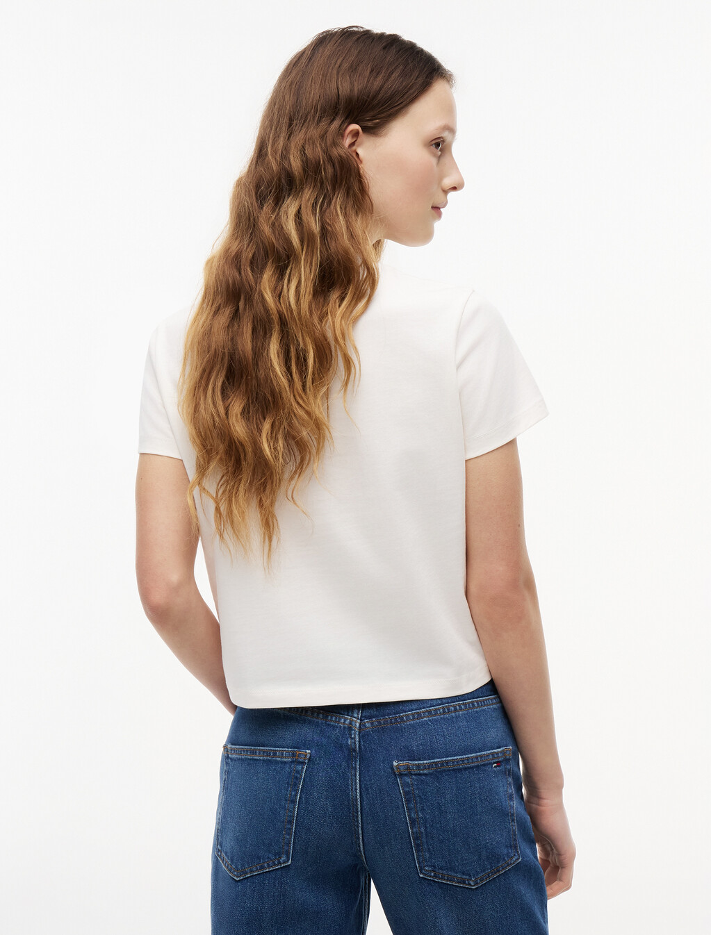 Tommy 旗幟 T 恤, Ancient White, hi-res