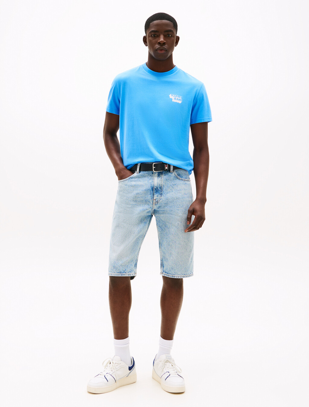 Stack Logo Slim T-Shirt, Copenhagen Blue, hi-res