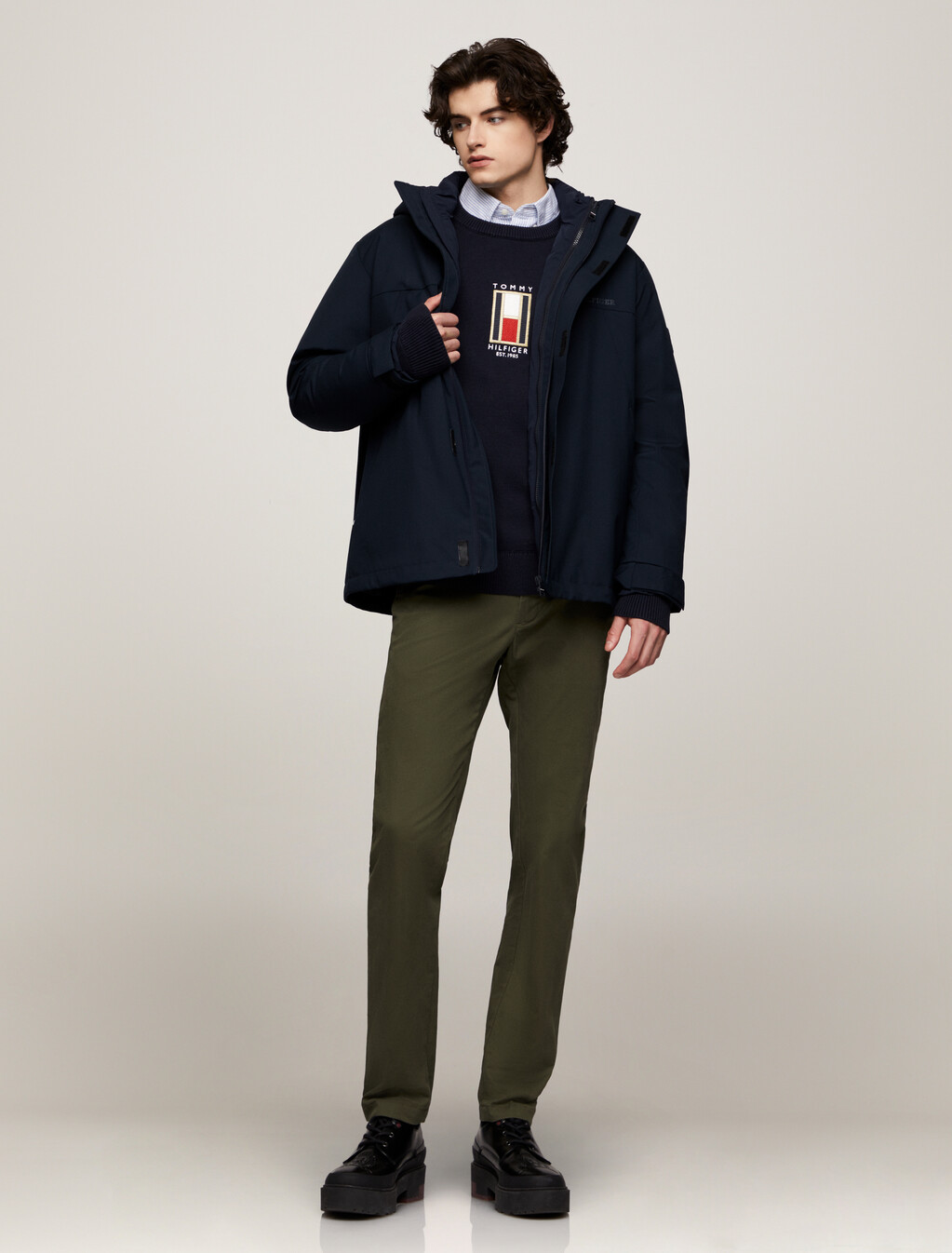 Tommy Flag Graphic Sweater, Desert Sky, hi-res