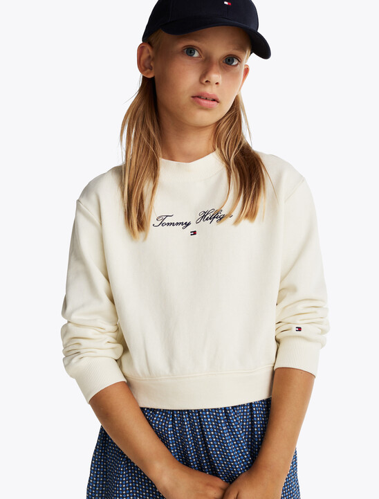 Foulard Print Sweatshirt Dress