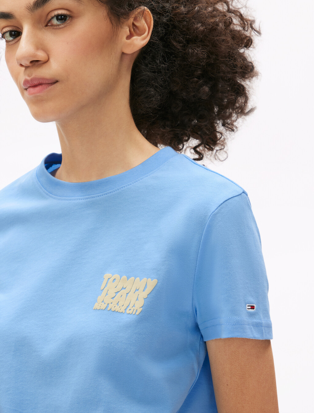 Bubble Logo Crew Neck T-Shirt, Sugarplum Blue, hi-res
