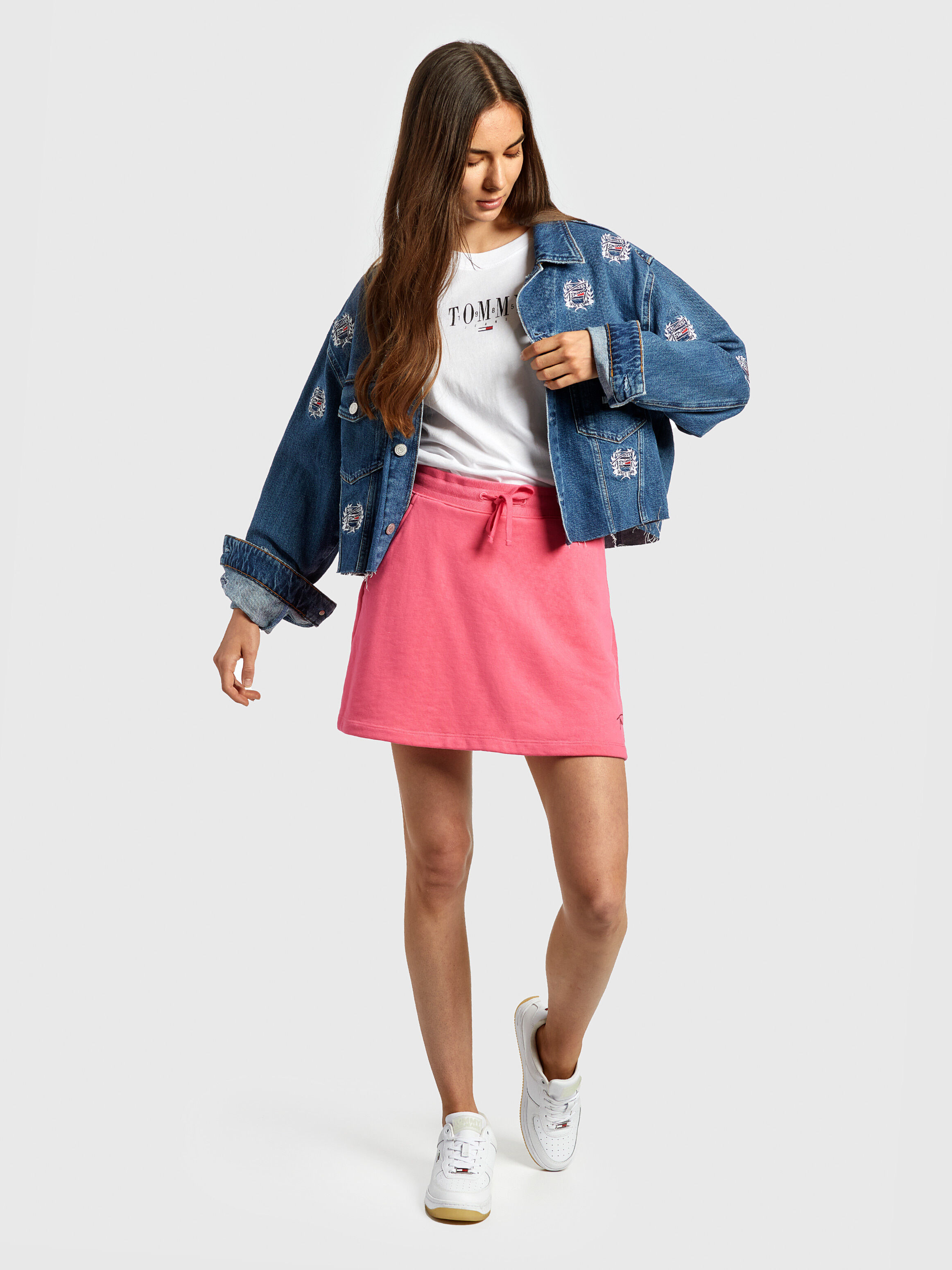 Blanknyc Rhinestone Fringe Denim Mini Skirt | ShopRunner