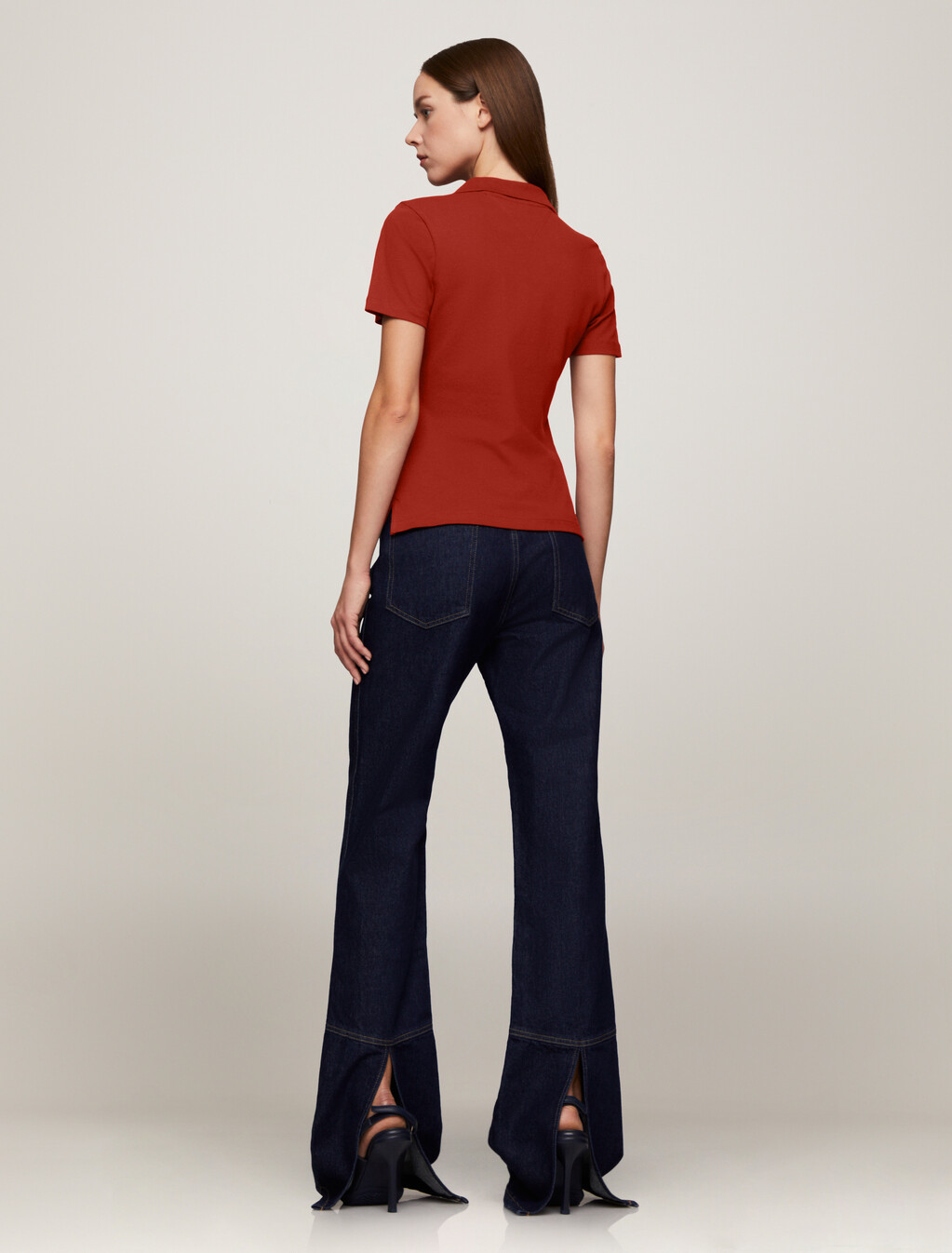 Varsity Crest Slim Polo, Dark Magma, hi-res