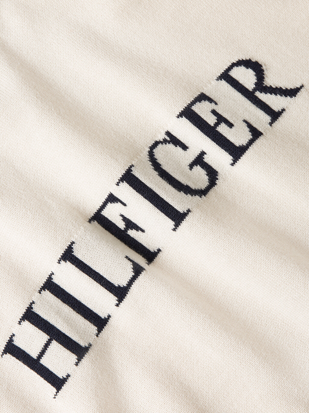 Logo Embroidery Crew Neck Jumper, Feather White, hi-res