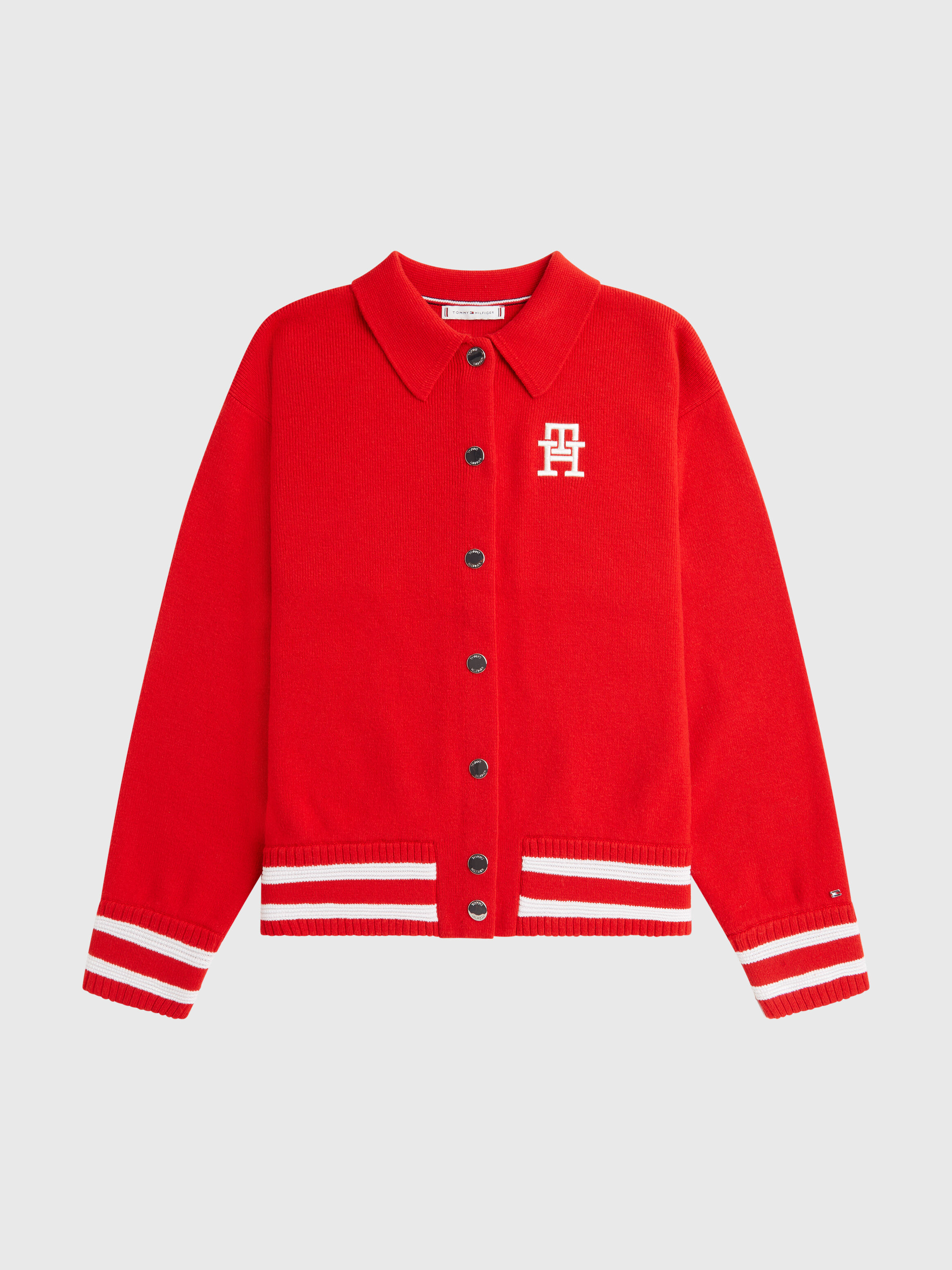Varsity Polo Collar Knit Jacket orange Tommy Hilfiger Hong Kong