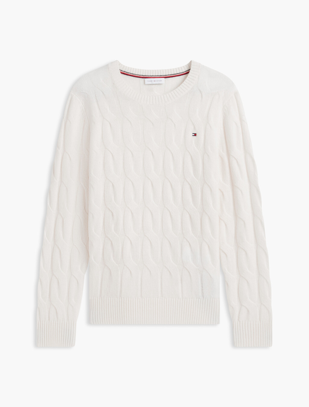 Cable Knit Pure Wool Jumper, Ivory Petal, hi-res