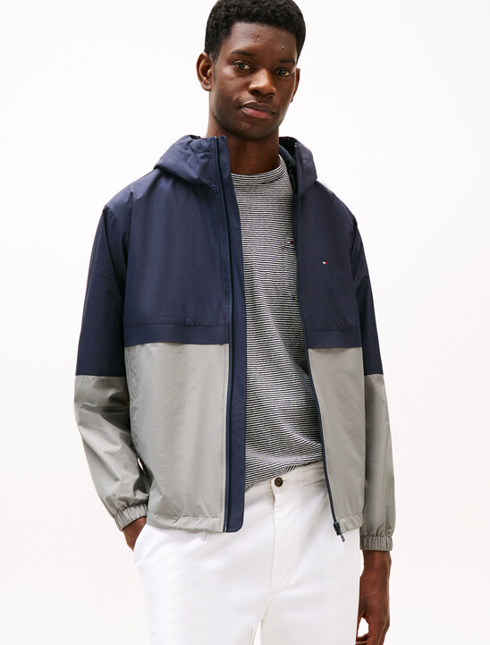 Color Block Hooded Jacket