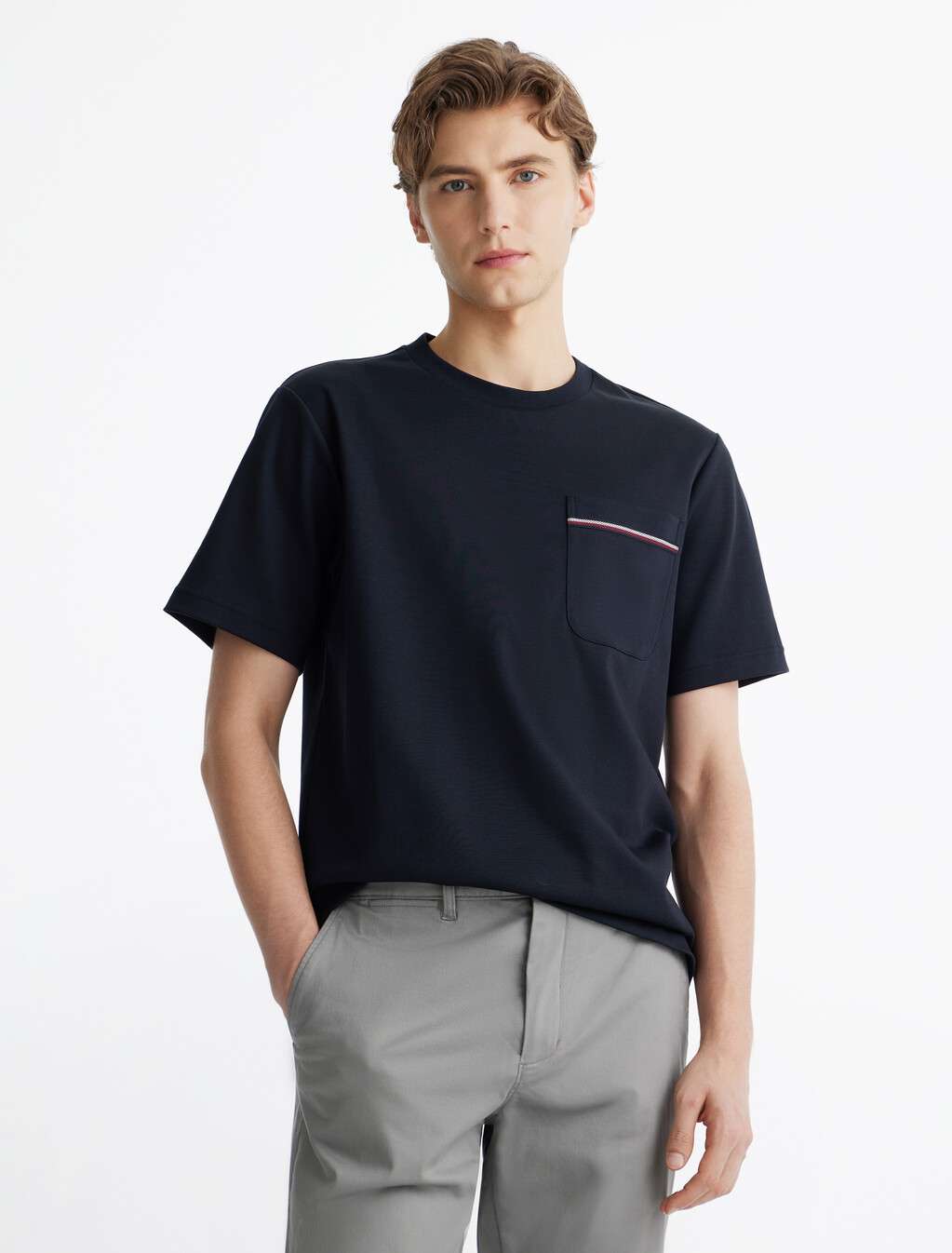 Cotton Pique Pocket T-Shirt, Desert Sky, hi-res
