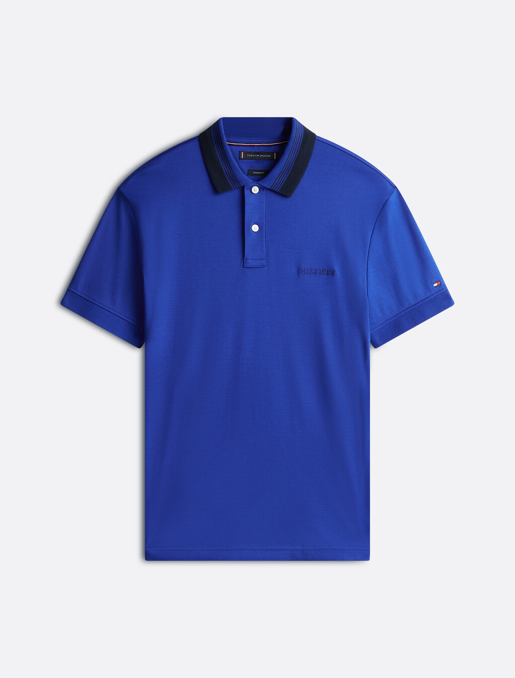 Interlock Contrast Collar Polo, Wedge Blue, hi-res