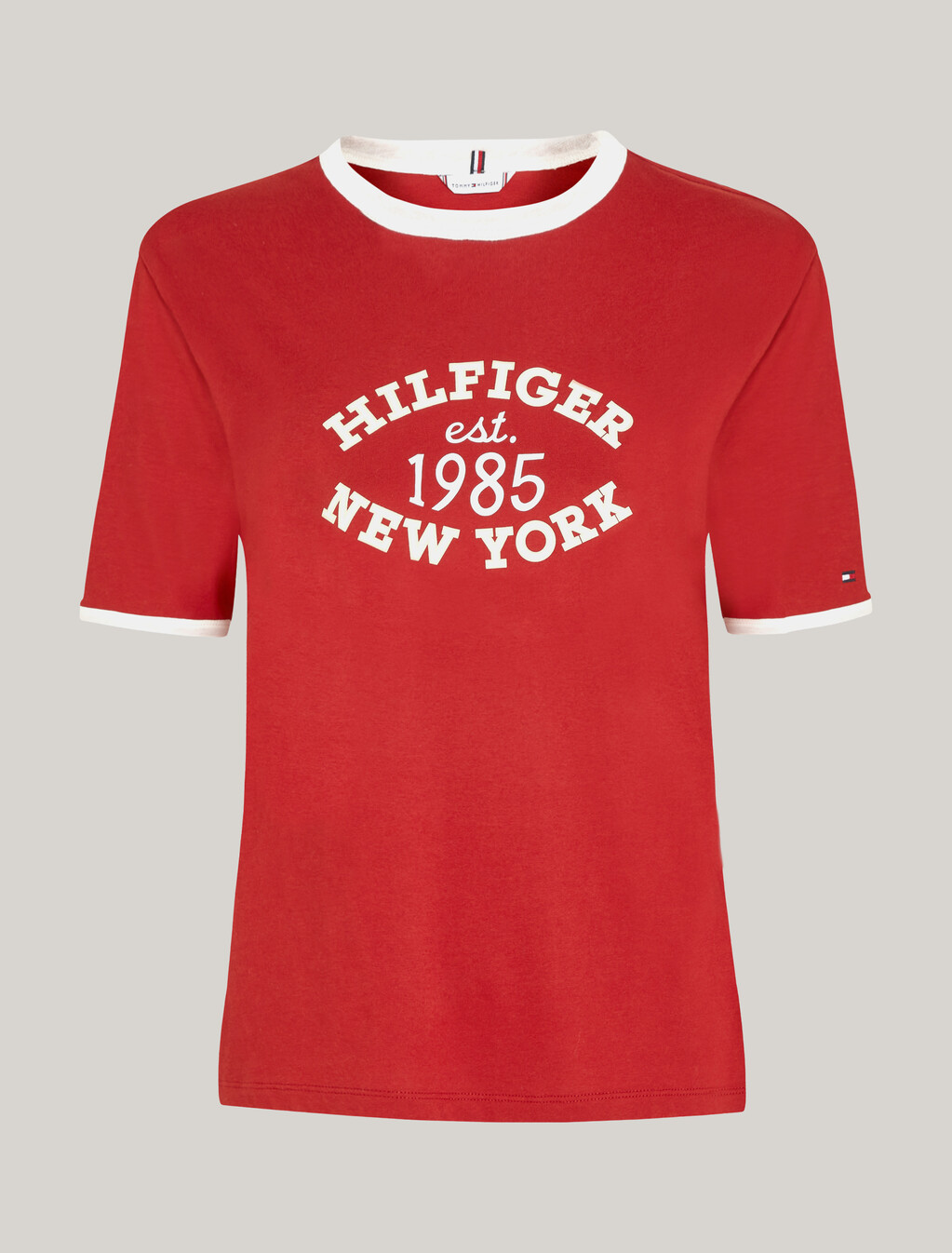 Varsity Logo Contrast Trim T-Shirt, Dark Magma, hi-res