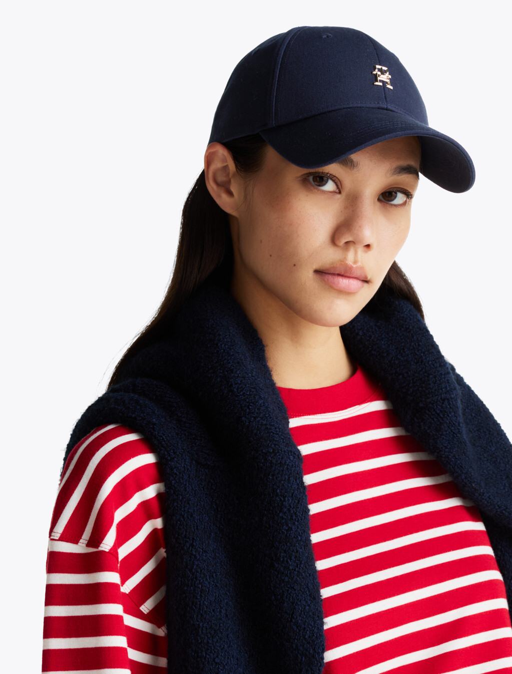 Chic TH Monogram Baseball Cap, Space Blue, hi-res