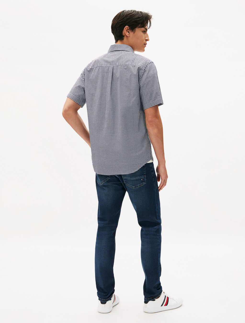 Oxford Gingham Short Sleeve Shirt, Desert Sky / Check, hi-res